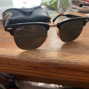 Ray-Ban Classic Black and Gold Sunglasses